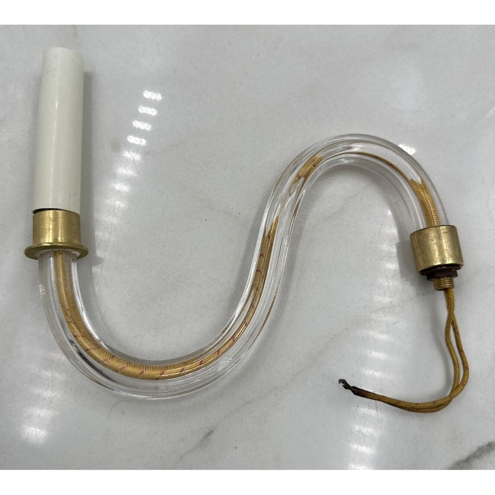 Vintage Crystal Chandelier Arm Short Arm Replacement Part S Shaped 8" Wide Wired